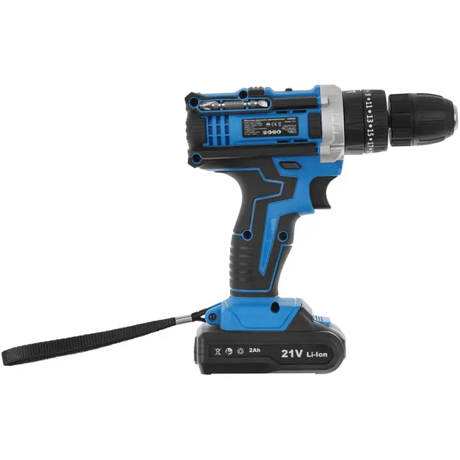 GEKO Accu boormachine met slagfunctie - 21V - 2 accu's - Compact en krachtig