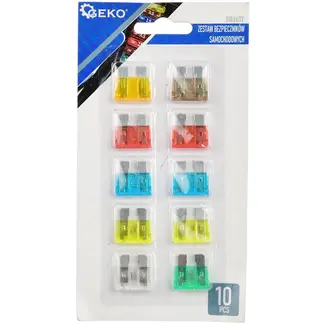 GEKO Maxi zekeringenset - 10 stuks - Diverse ampères