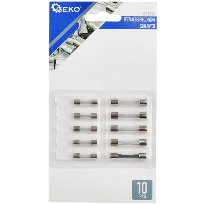 GEKO Glazen zekeringen - Bescherming tegen overbelasting - Set van 10 stuks