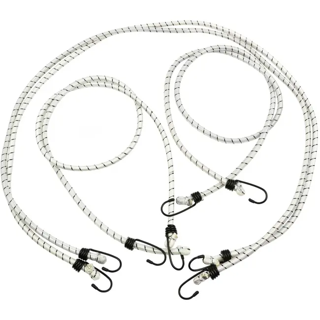 GEKO Transporttouw - Duurzaam Rubber - 150 cm - Set van 4 - Wit