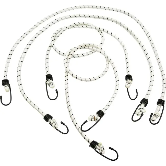 GEKO Transportelastieken - Duurzaam Rubber - 100 cm - Set van 4 - Wit