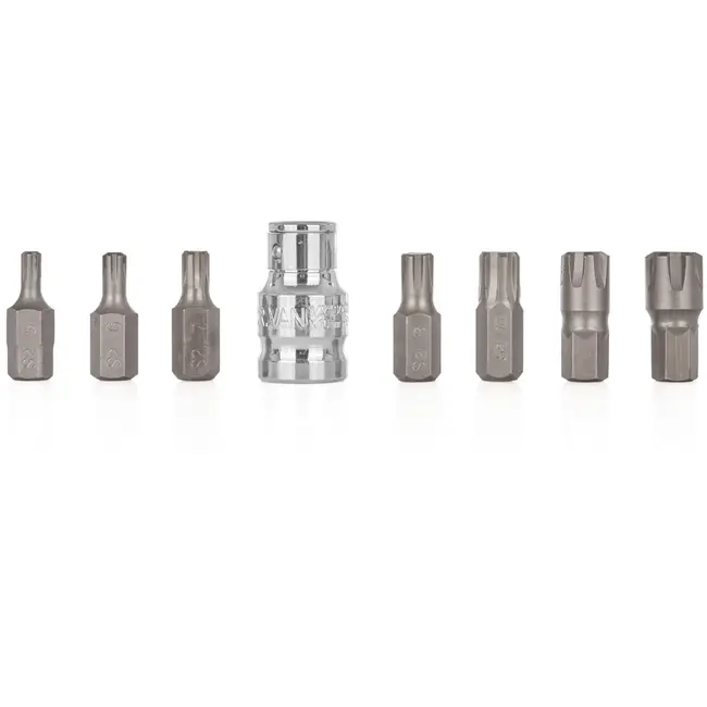 GEKO RIBE Schroevendraaierbitset - 8-delig - S2 Staal - M5-M14 - Inclusief Adapter