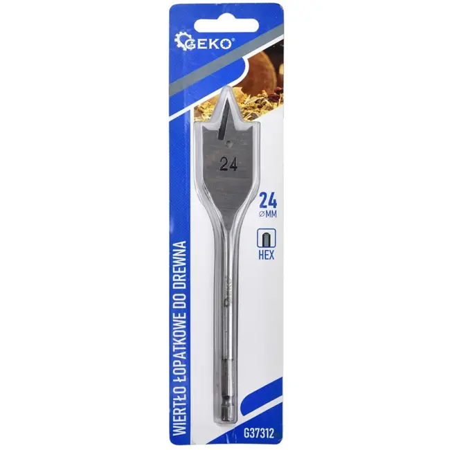 GEKO Spadeboor voor hout - 24mm - Hex schacht - 152mm lengte