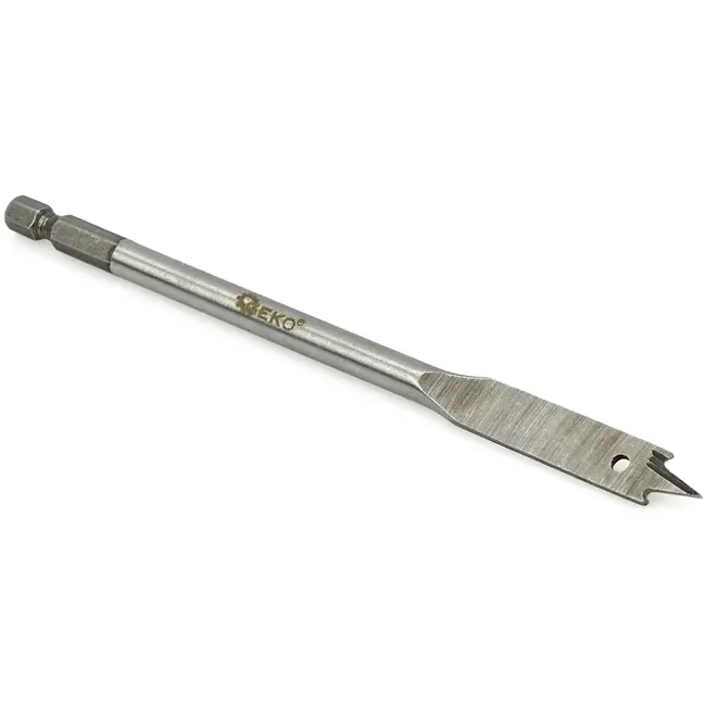 GEKO Spadeboor hout - 6mm diameter - 152mm lengte - Hex schacht - Koolstofstaal