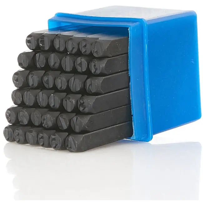 GEKO Stempelset - Letters & Cijfers - 6mm - Gehard Koolstofstaal - 36-delig