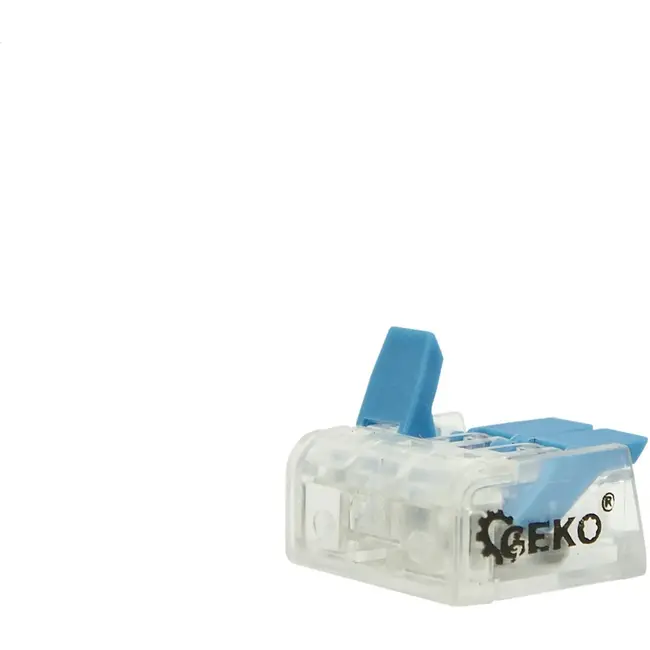GEKO Elektrische snelconnector - 3 terminals - Transparant - 10 stuks - 0,2-4 mm²