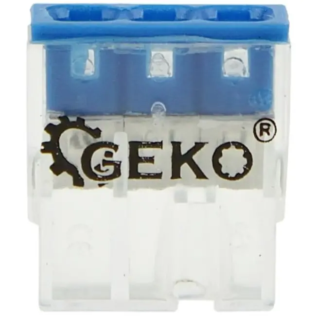 GEKO Snelle elektrische connector - transparant - 3x0,5-2,5mm² - 10 stuks