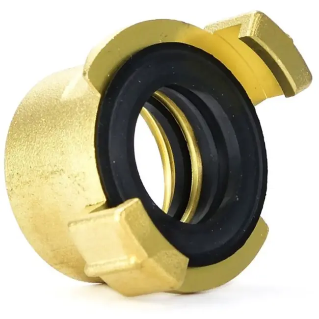 GEKO Messing klauwkoppeling - interne draad 1" - robuust en oliebestendig - 40 mm aansluiting