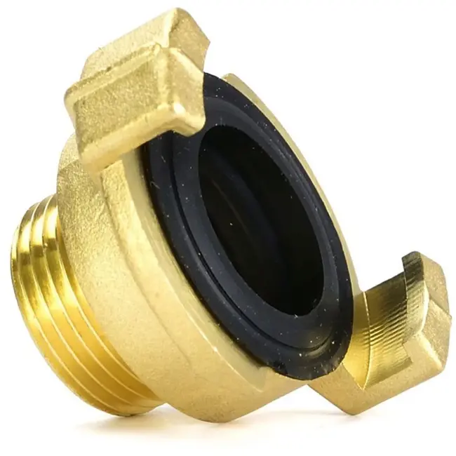 GEKO Messing klauwkoppeling - externe draad 3/4" - oliebestendige afdichting - robuust en duurzaam