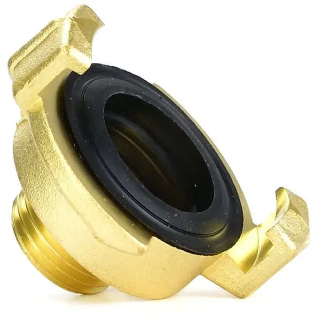 GEKO Messing klauwkoppeling - externe draad 1/2" - robuust en lekvrij - 40 mm tussenruimte