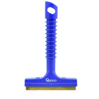 GEKO IJs- en sneeuwkrabber - Messing blad - Rubberen trekker - Krasvrij - Efficiënt ontwerp