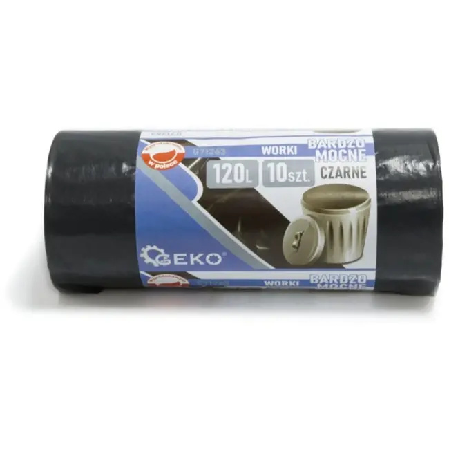 GEKO Zware puinzakken - 120L - 10 stuks - zwart - extra sterk