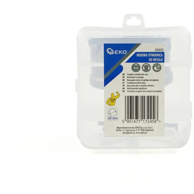 GEKO Tungsten carbide gatenzaag - 65 mm - titanium boor - hoge precisie