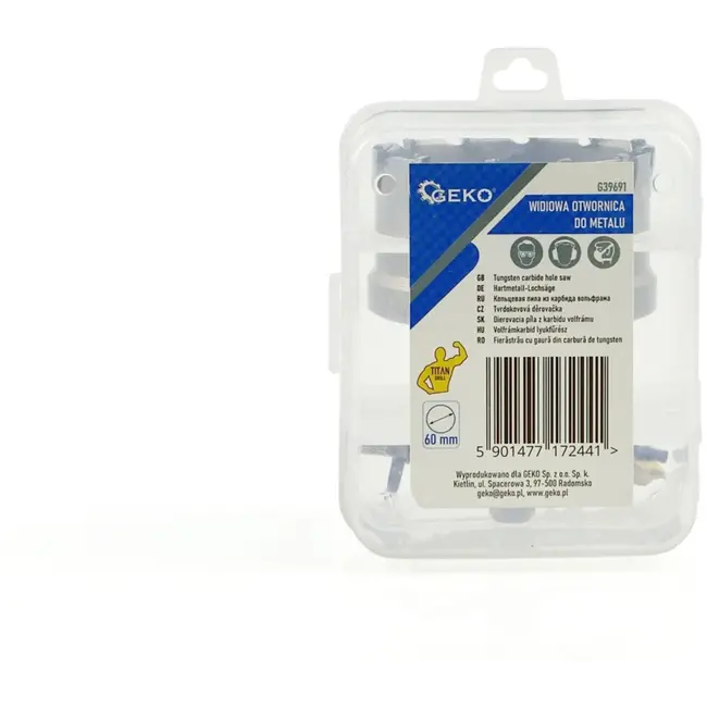 GEKO Carbide gatenzaag - 60 mm - titanium boor - hoge precisie - lange levensduur