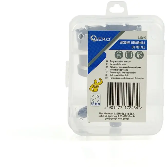 GEKO Tungsten carbide gatenzaag - 53 mm - titanium boor - hoge precisie