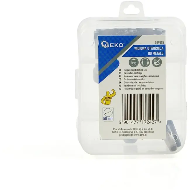 GEKO TCT gatenzaag - 50 mm - titanium boor - carbide tanden - hoge precisie