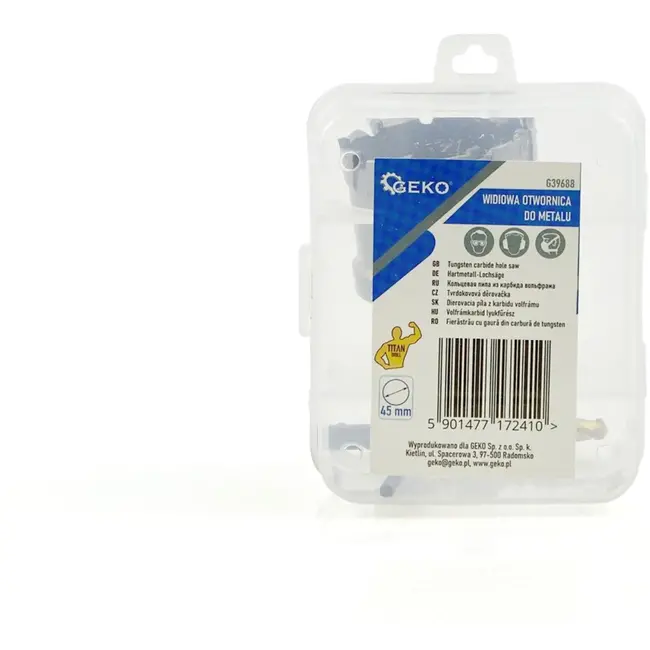 GEKO Carbide gatenzaag - 45 mm - titanium boor - hoge precisie