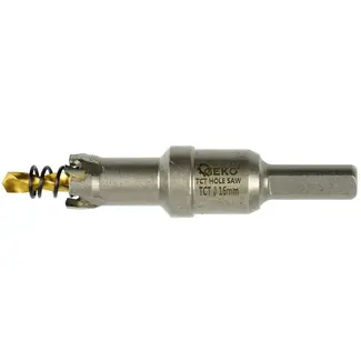 GEKO Carbide gatenzaag - 16 mm - titanium boor - hoge precisie