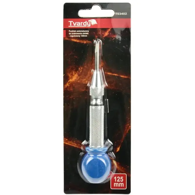 Tvardy Automatische centerpons - 125mm - Verstelbare slagkracht - Gereedschapsstaal