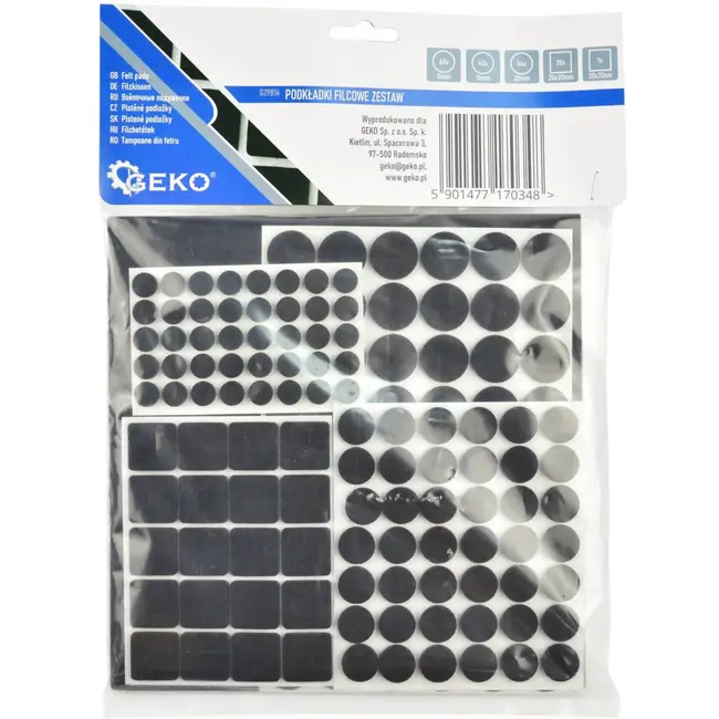 GEKO Zelfklevende viltjes - Geluidsdempend - Beschermend - 157 stuks - Zwart
