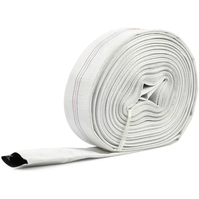 GEKO Brandweerslang - 30m - 52mm - Wit - Zonder koppelingen