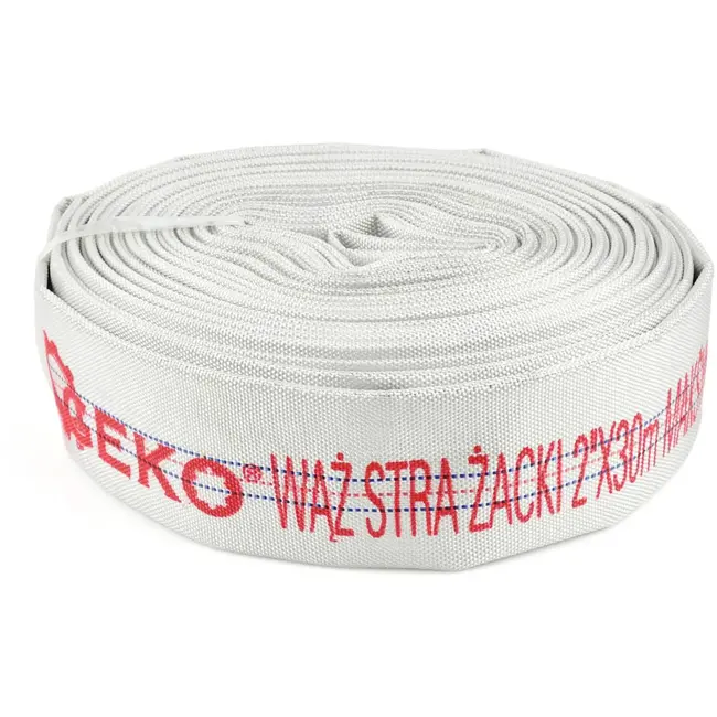 GEKO Brandweerslang - 30m - 52mm - Wit - Zonder koppelingen