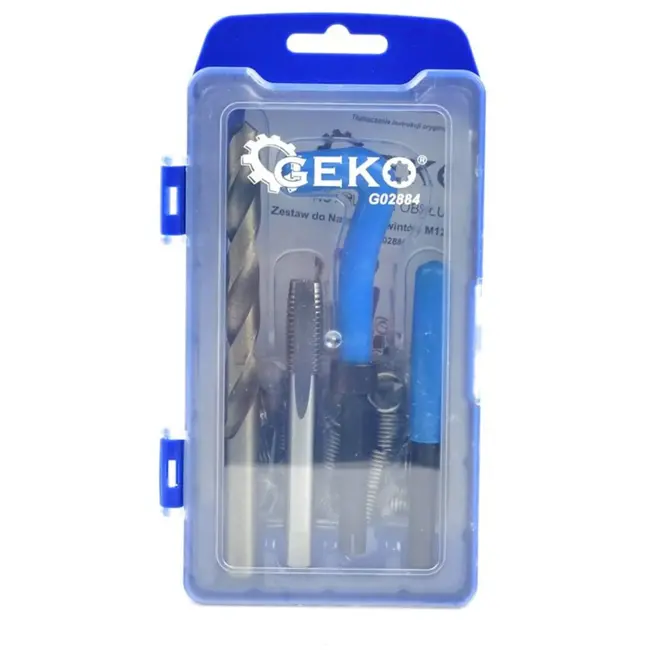 GEKO Draadreparatieset - M12x1.75 - HSS4341 Staal - Inclusief 30 Spiraalinzetten