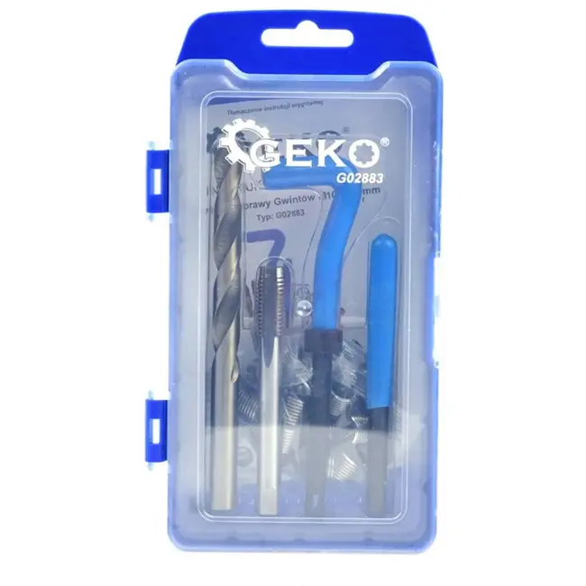 GEKO Draadreparatieset - HSS4341 Staal - M10x1.5 - Inclusief 30 Spiraalinserts