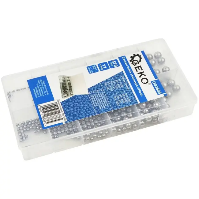 GEKO Stalen kogels - 470-delige set - 11 maten - Hoogwaardige lagerstaal