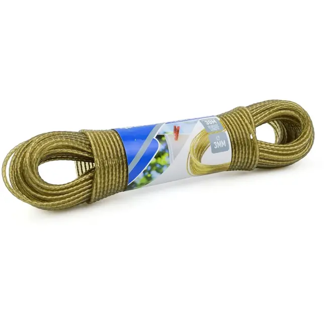 GEKO Stalen waslijn - 3mm dikte - 30m lengte - Hoge duurzaamheid