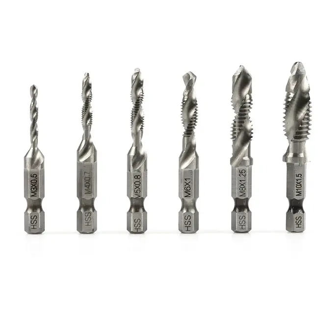 GEKO HSS tappen en boren set - M3-M10 - 6-delig - Snelle staalbewerking