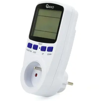 GEKO Wattmeter - Energieverbruiksmeter met Groot Display en Intuïtieve Bediening