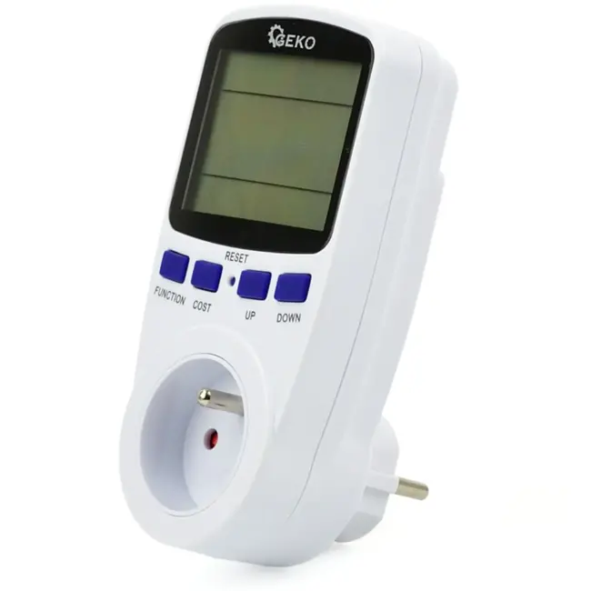 GEKO Wattmeter - Energieverbruiksmeter met Groot Display en Intuïtieve Bediening