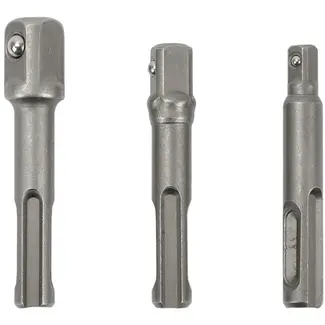 GEKO SDS-Plus adapters - CrV staal - 3-delige set - Geschikt voor diverse dopmaten