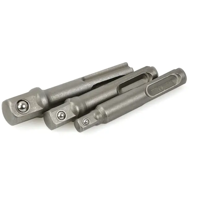 GEKO SDS-Plus adapters - CrV staal - 3-delige set - Geschikt voor diverse dopmaten