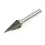 GEKO Conische frees - Tungsten carbide - 12x25mm - Slijtvast en hard