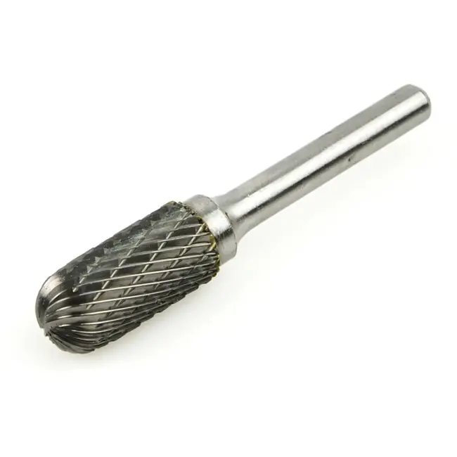 GEKO Cilindrische freeskop - afgeronde kop - wolfraamcarbide - 12x25 mm - slijtvast