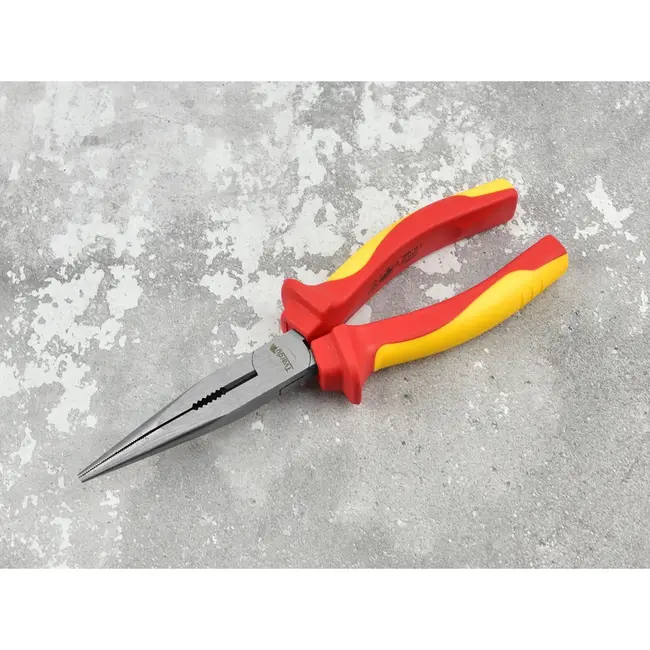 Tvardy Elektrische lange bek tang - 1000V isolatie - 200 mm - CrV staal