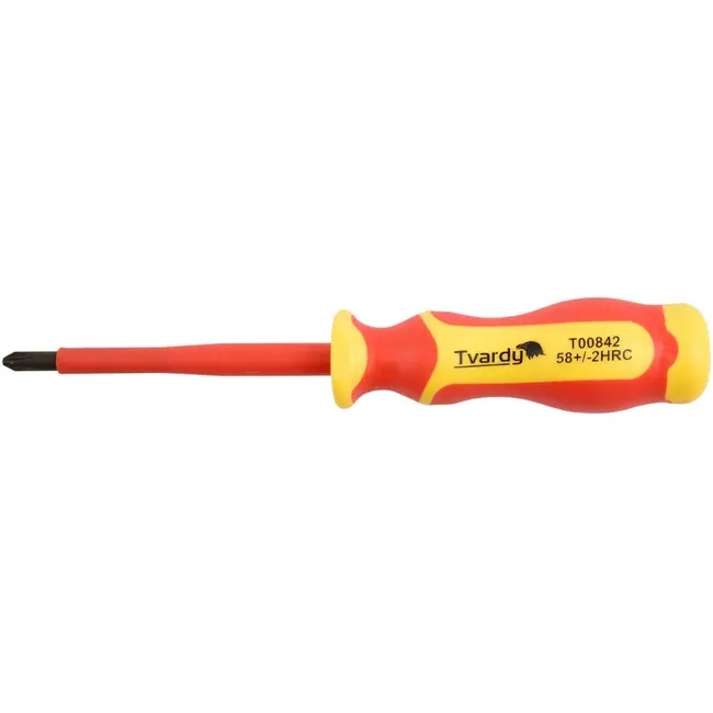 Tvardy Isolatieschroevendraaier - PH2 - 100 mm - Ergonomisch - 1000V Veiligheid