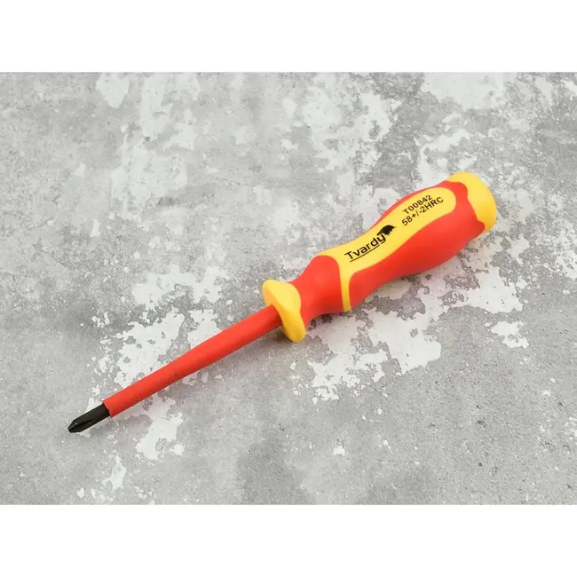 Tvardy Isolatieschroevendraaier - PH2 - 100 mm - Ergonomisch - 1000V Veiligheid