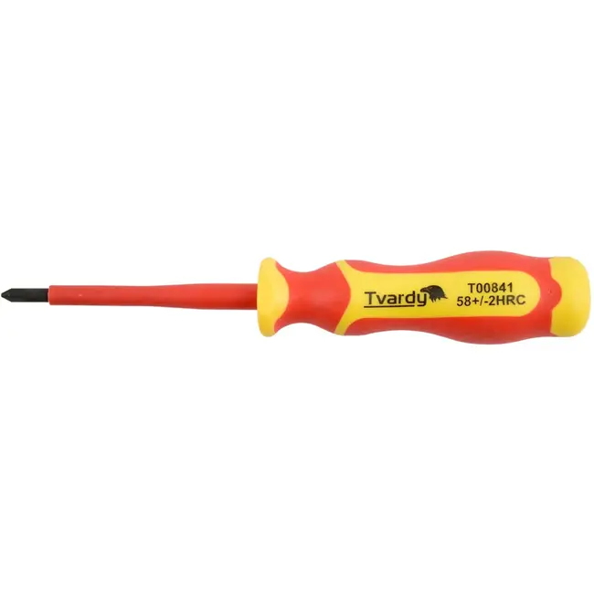 Tvardy Kruiskopschroevendraaier - Geïsoleerd - Ergonomisch - 80 mm - VDE-gecertificeerd
