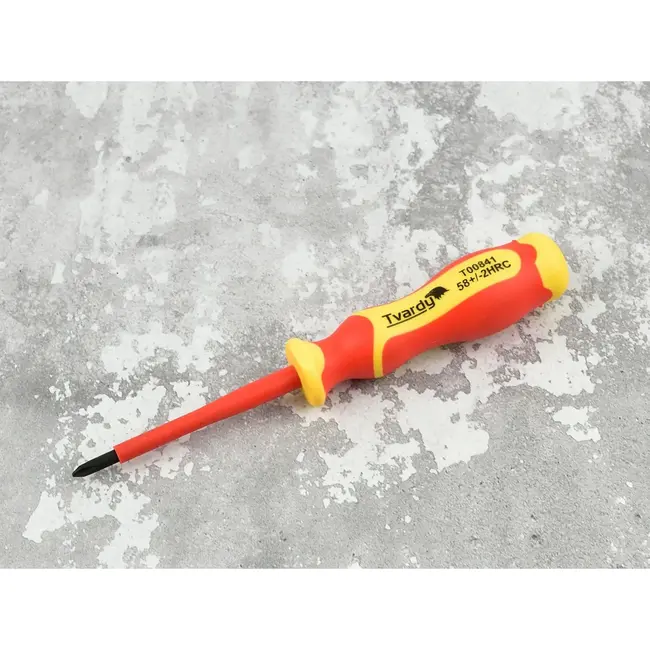 Tvardy Kruiskopschroevendraaier - Geïsoleerd - Ergonomisch - 80 mm - VDE-gecertificeerd