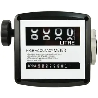 GEKO Dieselmeter - Analoge 4-cijferige teller - Hoge nauwkeurigheid - Duurzaam ontwerp