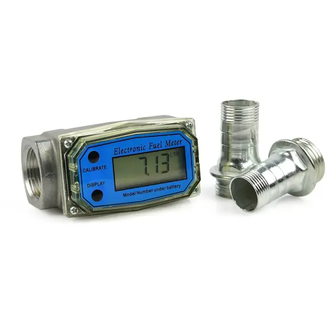 GEKO Universele vloeistofmeter - LCD display - Meerdere eenheden - Hoge nauwkeurigheid - 1 inch aansluiting