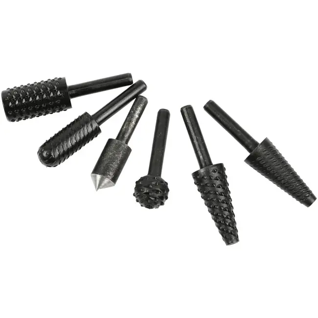 GEKO Rasp- en verzinkset - 6-delig - HSS staal - Voor hout en metaalbewerking