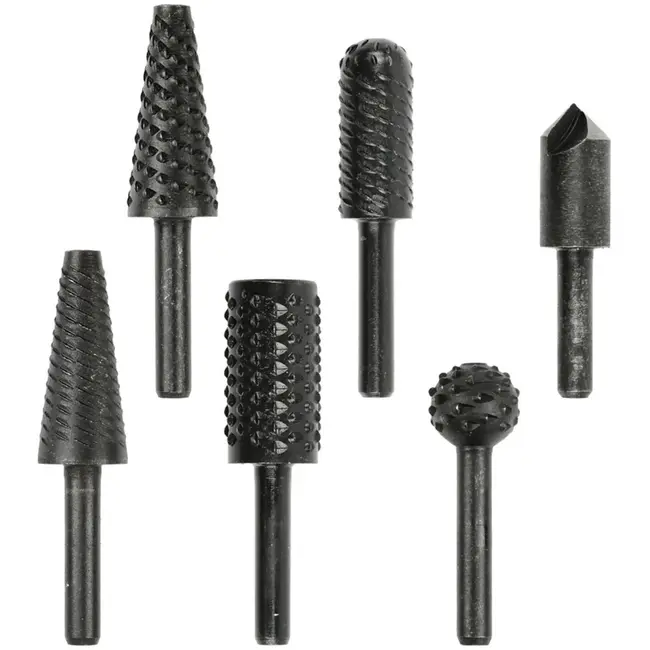 GEKO Rasp- en verzinkset - 6-delig - HSS staal - Voor hout en metaalbewerking