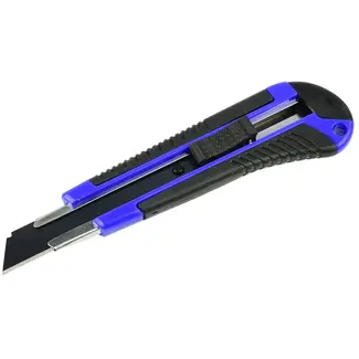 GEKO Universeel mes - 18mm SK5 staal - Antislip handgreep - Zwart lemmet