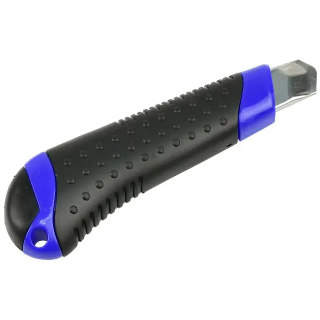 GEKO Universeel mes - 18mm SK5 staal - Antislip handgreep - Zwart lemmet