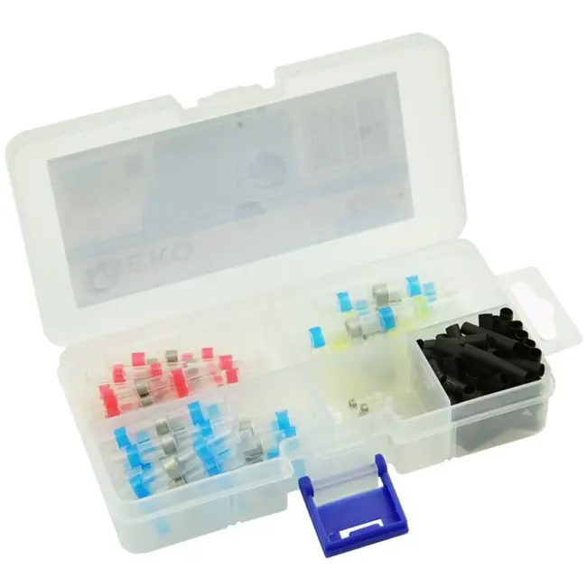 GEKO 100-delige set krimpkousen - waterdicht - met tin - diverse maten - 0,25-6mm²