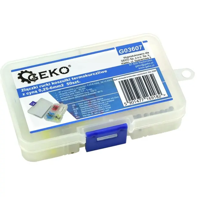 GEKO 50-delige set waterdichte krimpkousen met tin - 4 maten - Sterke afdichting